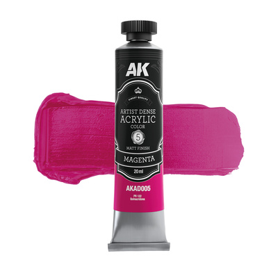 AKAD005 AK Interactive Акриловая краска ARTISTIC DENSE в тюбике - Пурпурный / MAGENTA – ARTISTIC DENSE ACRYLIC COLOR