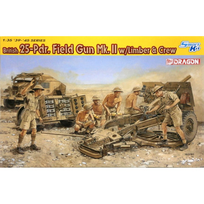 6675 Dragon 1/35 Британская 25-я пдр. полевая пушка Mk.II с передним расположением и экипажем