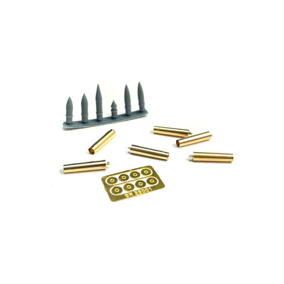 BR36006 Э.В.М. 1/35 Общий набор снарядов разных типов 76 мм для пушки САУ Су-76 (6 шт.)