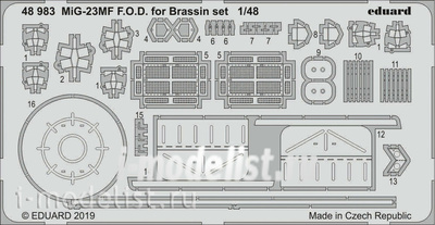 48983 Eduard 1/48 Фототравление для MiGG-23МФ чехол для набора Brassin