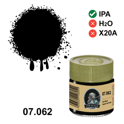 07.062 Jim Scale Alcohol paint Flat Black (Matte Black)