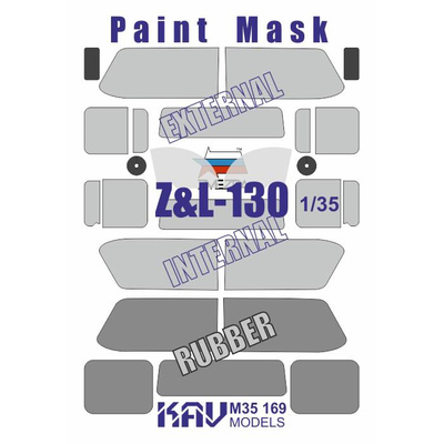M35 169 KAV models 1/35 Окрасочная маска стекол (внешняя и внутренняя) и уплотнителей З-130 (Звезда)