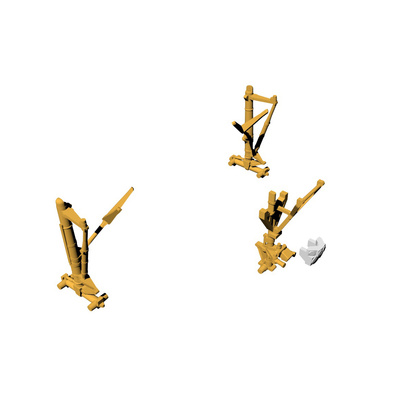 EC0003 Exadra 1/144 Brass landing gear struts for the Zvezda company model, Boeing 757-300, art. 7041