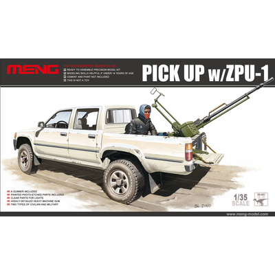 VS-001 Meng 1/35 Автомобиль Toyota HiLux 4x4 Dual Cab Sr5 (1997) с ЗПУ-1