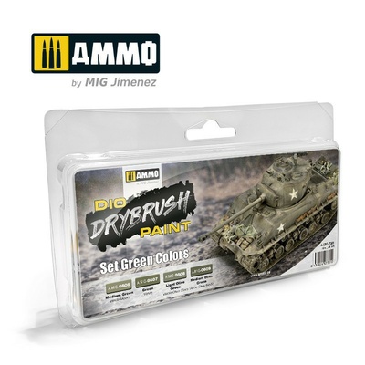 AMIG7301 Ammo Mig Набор красок DRYBRUSH Зелёные цвета