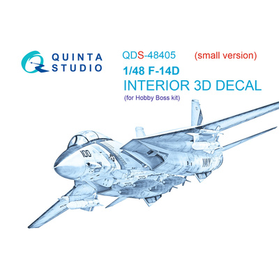 QDS-48405 Quinta Studio 1/48 3D Декаль интерьера кабины F-14D (Hobby Boss) (Small version)