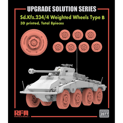 RM-2077 Rye Field Model 1/35 Дорожные колёса для SdKfz.234/4 под нагрузкой, тип B (8 шт.)