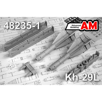 AMC48235-1 Advanced Modeling 1/48 Авиационная управляемая ракета Х-29Л с пусковой АКУ-58-1