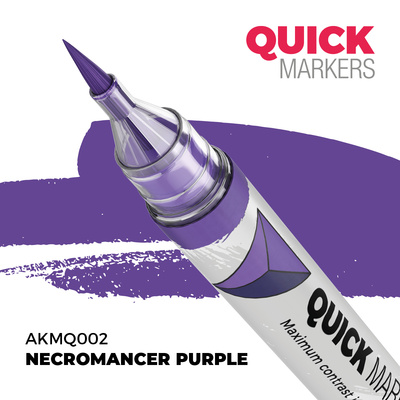 AKMQ002 AK Interactive Маркер QUICK MARKER - Фиолетовый некроманта / Necromancer Purple