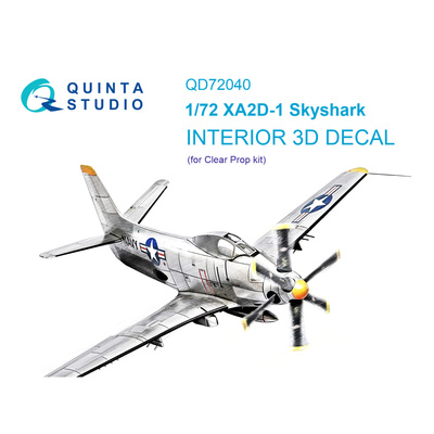 QD72040 Quinta Studio 1/72 3D Декаль интерьера кабины XA2D-1 (Clear Prop)
