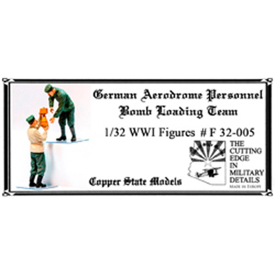 F32-005 Copper State Models 1/32 Notмецкий аэродромный расчёт по загрузке бомб