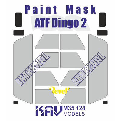 M35 124 KAV models 1/35 Окрасочная маска на остекление ATF Dingo 2 (Revell)