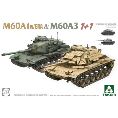 5022 Takom 1/72 Американский танк M60A1 с ERA и M60A3 (1+1)