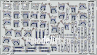 53109 1/200 Eduard Color photo etched parts for USN sailors WWII 