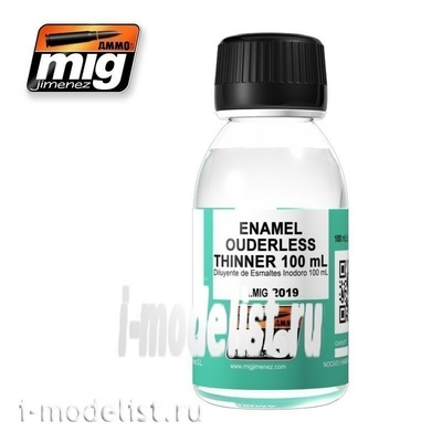 AMIG2019 Ammo Mig ENAMEL OUDERLESS THINNER 100 ML (Растворитель для эмали)