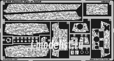 22036 Eduard 1/72 photo etched parts for Zimmerit Tiger II