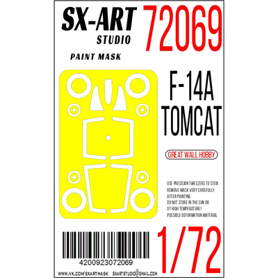 72069 SX-Art 1/72 Окрасочная маска F-14A Tomcat (GWH)