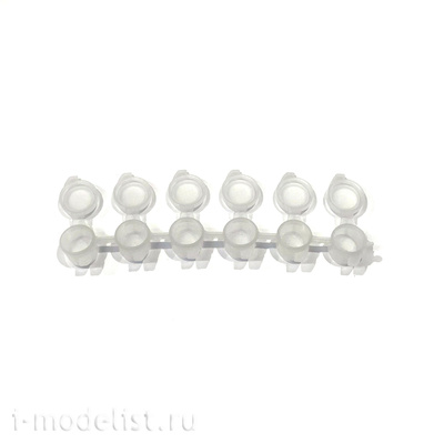 1574 Jas paint storage and tinting Jar, 10 ml. Sealed lid, set of 6 pieces.