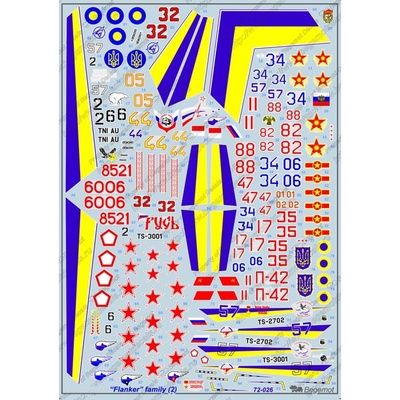 72026 Begemot 1/72 Decal for model aircraft 