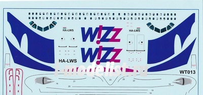 WT013 PasDecals 1/144 Декаль Wizzair