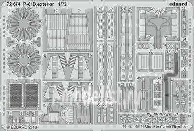 72674 Eduard 1/72 Фототравление для P-61B exterior