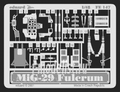 FE147 Eduard 1/48 Фототравление для MiGG-29A Fulcrum