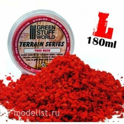 9076 Green Stuff World Комки листвы кустарников цвет Красный 180 мл / Tree Bush Clump Foliage - Autumn Red - 180 ml