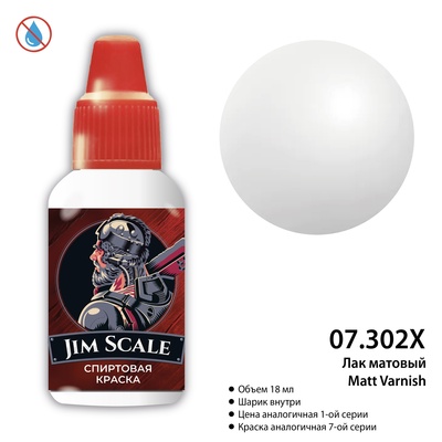 07.302X Jim Scale Лак матовый Matt Varnish 18 мл