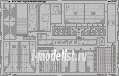 32390 Eduard 1/32 Фототравление для T-28B/D Trojan undercarriage
