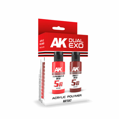 AK1547 AK Interactive Paint Set Dual Exo - 5A Red Supernova & 5B Dirty Red