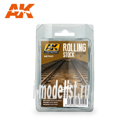 AK7023 AK Interactive ROLLING STOCK WEATHERING SET/ НАБОР ДЛЯ ВЕЗЕРИНГА Ж/Д ПОДВИЖНОГО СОСТАВА