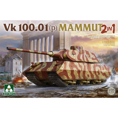 2156 Takom 1/35 Танк VK 100.01 (p) Mammut (2 в 1)
