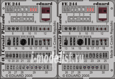 FE244 Eduard 1/48 Цветное фототравление для F4U-1 placards