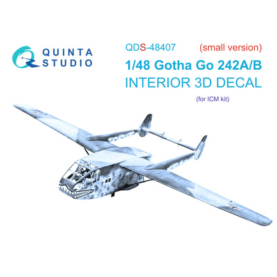 QDS-48407 Quinta Studio 1/48 3D Декаль интерьера кабины Go 242A-B (ICM) (малая версия)