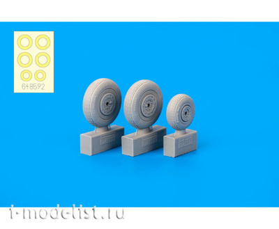 648592 Eduard 1/48 Набор дополнений для MiGG-19, колёса