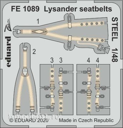 FE1089 Eduard 1/48 Фототравления для Lysander стальные ремни