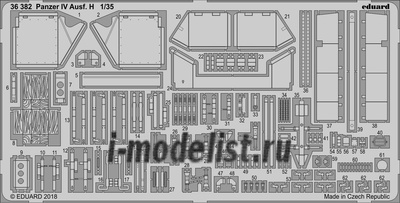36382 Eduard 1/35 Фототравление для модели Panzer IV Ausf. H