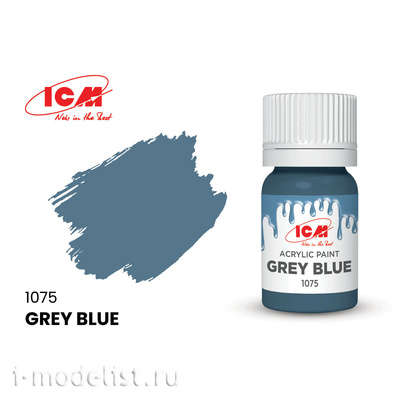C1075 ICM Paint for creativity, 12 ml, color Gray-blue (Grey Blue)