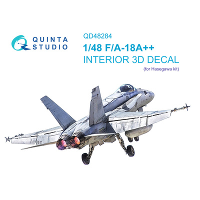 QD48284 Quinta Studio 1/48 3D Декаль интерьера кабины F/A-18A++ (Hasegawa)