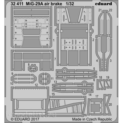 32411 Eduard 1/32 Фототравление для MiGG-29A воздушный тормоз