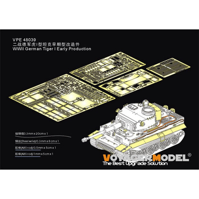 VPE48039 Voyager Model 1/48 Набор фототравления для Tiger I (ранняя версия) (Ustar)