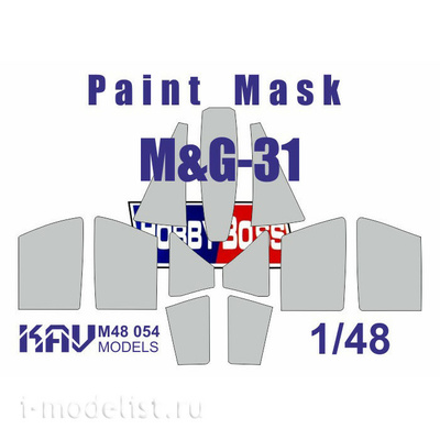 M48 054 KAV Models 1/48 Окрасочная маска на остекление MiGG-31 (HobbyBoss)