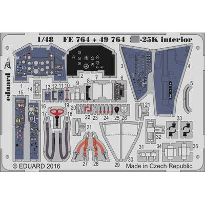 FE764 Eduard 1/48 Фототравление для С-25K интерьер