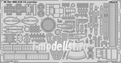 48767 Eduard 1/48 Фототравление MiGG-21F-13 exterior