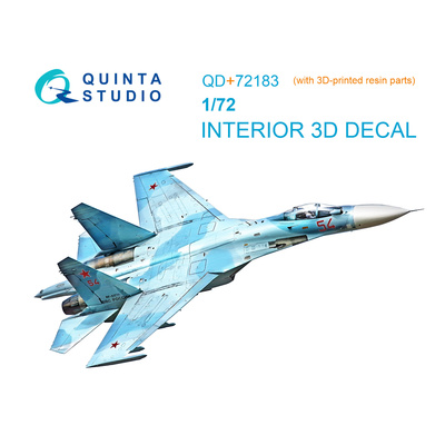 QD+72183 Quinta Studio 1/72 3D Декаль интерьера кабины С-27 (Трубач) (с 3D-печатными деталями)
