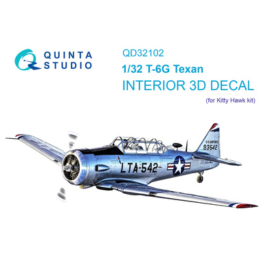 QD32102 Quinta Studio 1/32 3D Декаль интерьера кабины T-6G (Kitty Hawk)