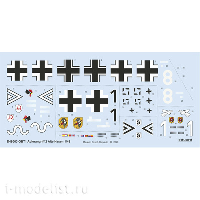 D48063 Eduard 1/48 Decal for ADLERANGRIFF: Alte Hasen