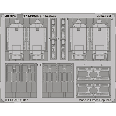 48924 Eduard 1/48 Фототравление С-17 M3/ M4 воздушные тормоза