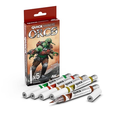 AKMQ106 AK Interactive Набор маркеров Quick Markers Орки / Orcs