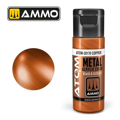 ATOM20170 Ammo Mig Акриловая краска ATOM COLOR METALLIC Медь / Copper